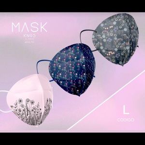3 Face Masks KN95 layered Protection Unique Design